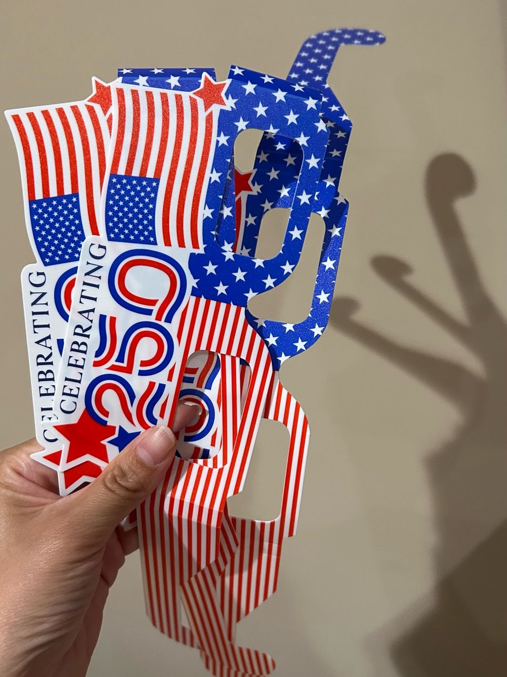 Patriotic Celebration Glasses - Red, White & Blue
